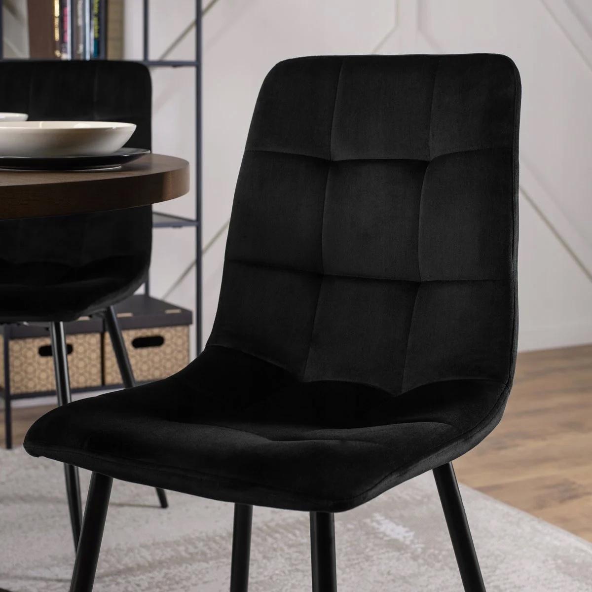 Стільці кухонні Homart велюрові 4 шт. WB-105 Чорний (9844) - фото 7 Стільці кухонні Homart велюрові 4 шт. WB-105 Чорний (9844) - фото 7