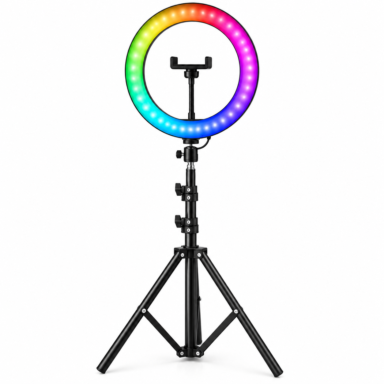 Кольцевая лампа 26 см со штативом 2 м RGB MJ260 (37108)