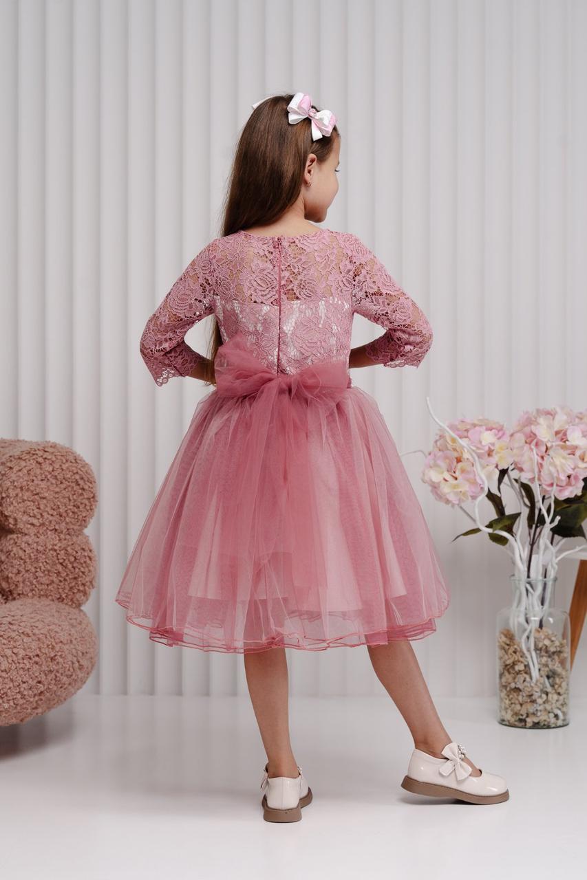 Платье праздничное для девочки 122 см Розовый (2415867093) - фото 8