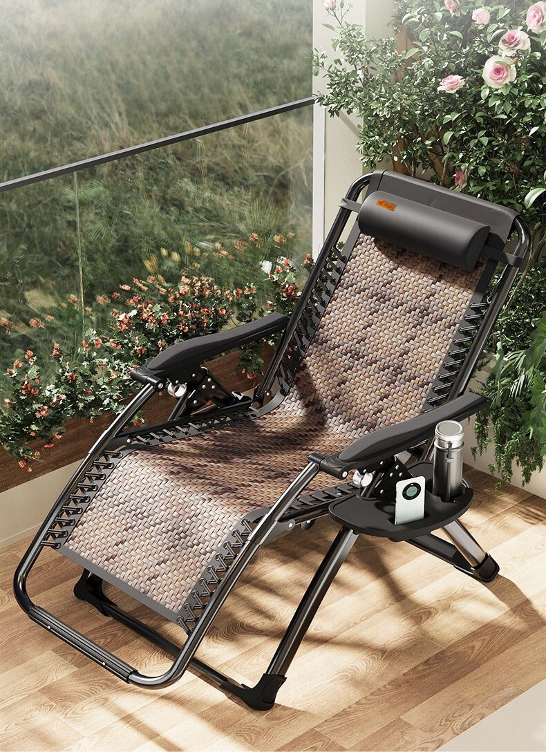 Шезлонг раскладной Zero Gravity WCG S-9 р из ротанга Черный/Коричневый (S-91) - фото 3 Шезлонг раскладной Zero Gravity WCG S-9 р из ротанга Черный/Коричневый (S-91) - фото 3