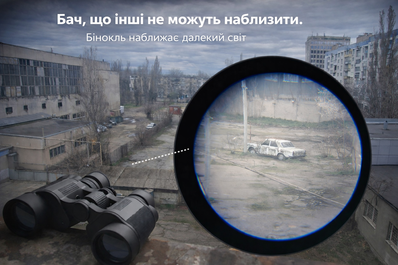 Бінокль військовий професійний 70x70 (7070can) - фото 3