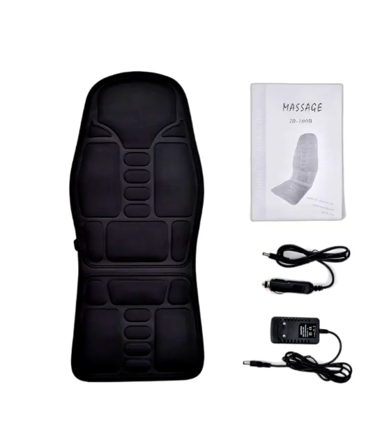 Масажна накидка вібраційна Massage Pillow Js-100Bi 12V 220V 12 Вт 5 програм Чорний (37341148)
