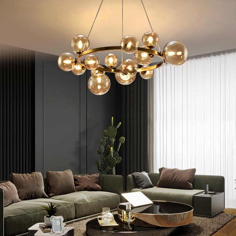 Люстра тросовая Modo Bubbles Ambre Gold 050171/850 gd/am