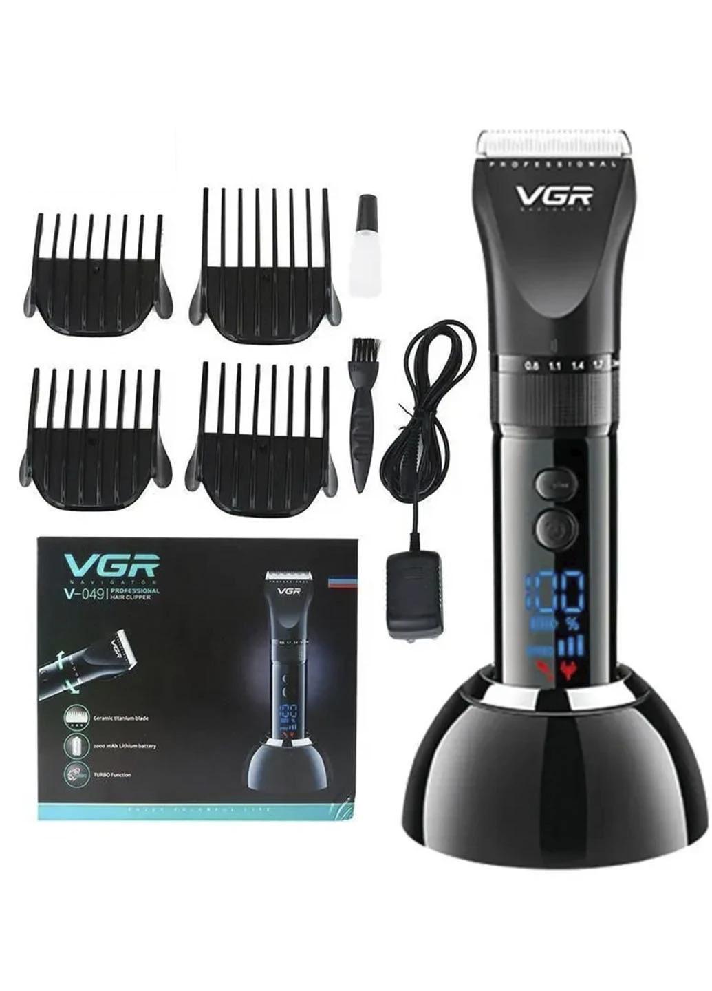 Машинка для стрижки VGR V-049 15 Вт з підставкою Чорний (332221)