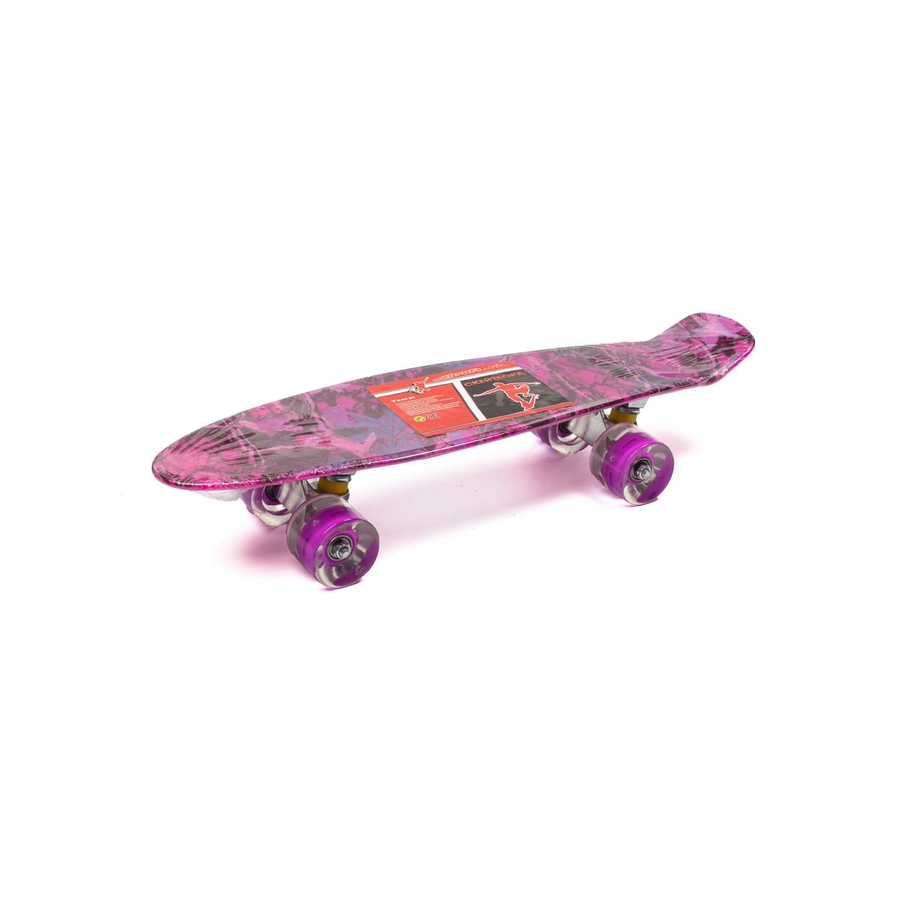 Скейтборд Profi МS0749-13_10 с светящимися колесами с алюминиевой подвеской (1830906941)