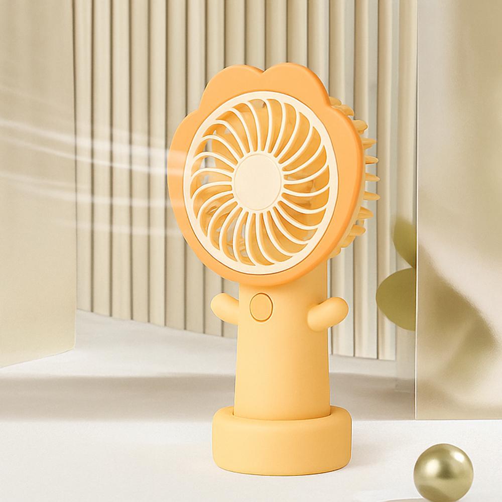 Вентилятор портативний на акумуляторі та USB Квітка Помаранчевий (51-пом-BT-8861) - фото 5 Вентилятор портативний на акумуляторі та USB Квітка Помаранчевий (51-пом-BT-8861) - фото 5