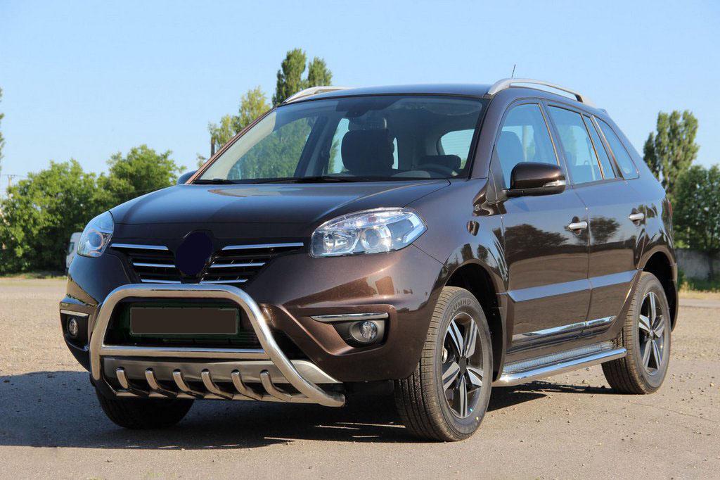 Кенгурятник WT003 CAN для Renault Koleos 2008-2016 гг. нержавеющая сталь Хром