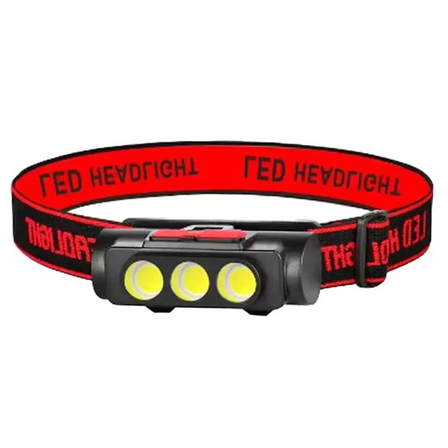 Фонарь налобный аккумуляторный PLD-2119C 300 lm USB зарядка IPX4 (ML-04600)