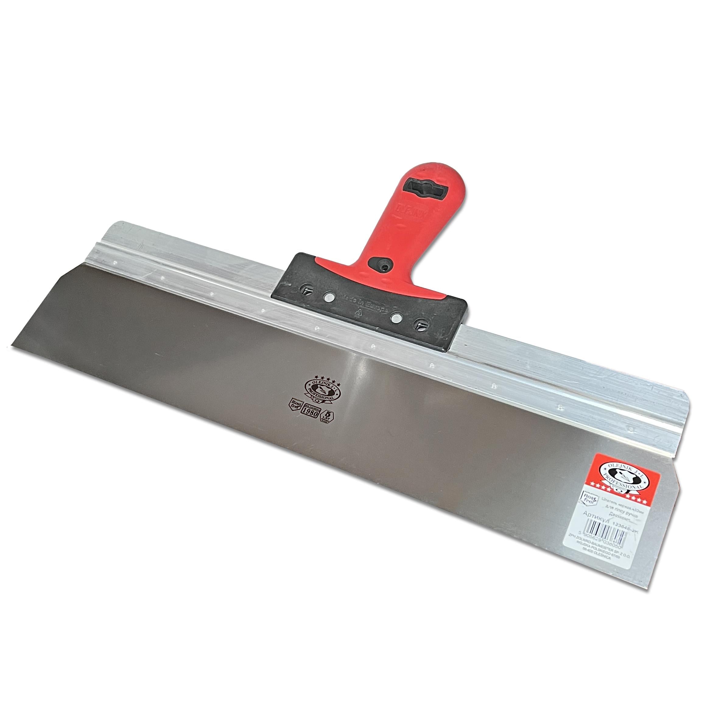 Шпатель для гіпсу Olejnik ручка двохкомпонентна 480х85 мм