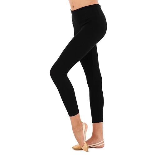 Лосины для танцев и гимнастики детские ALEMA 10-10 из хлопка 122 см Черный (32810094)