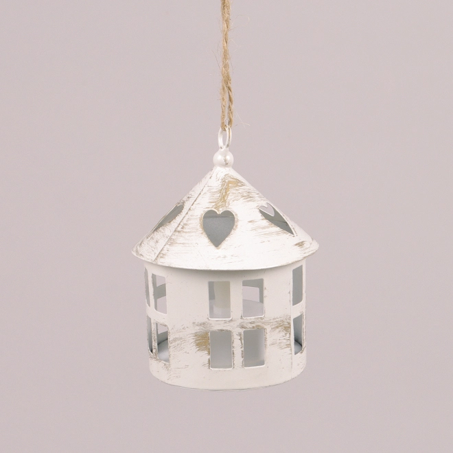 Фонарик металлический подвесной со свечой LED WDT1543S-1 LED (45569)