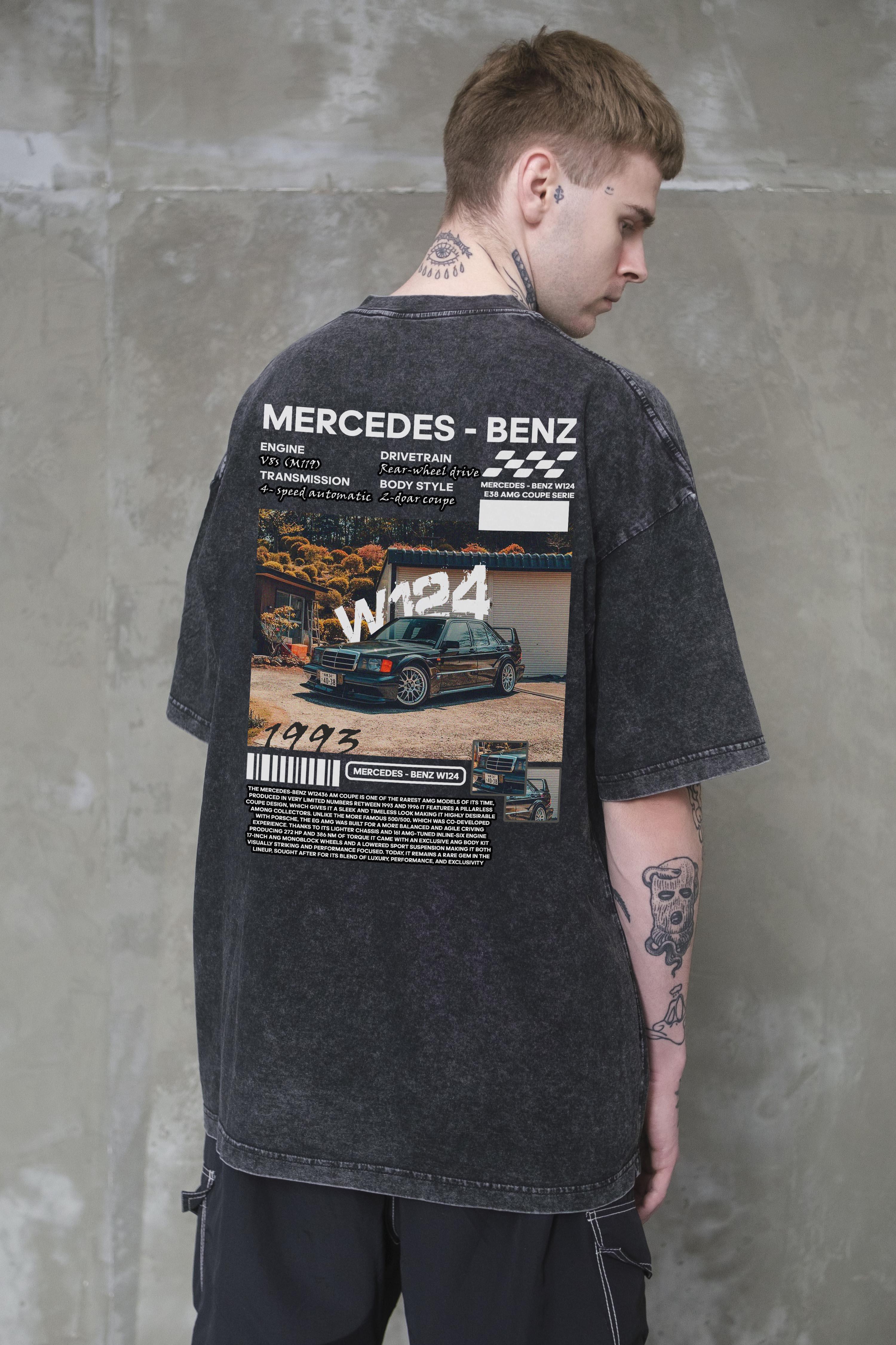 Футболка оверсайз Without Washed W124 Mercedes-Benz S/M Black (S/M8056394 8056395)