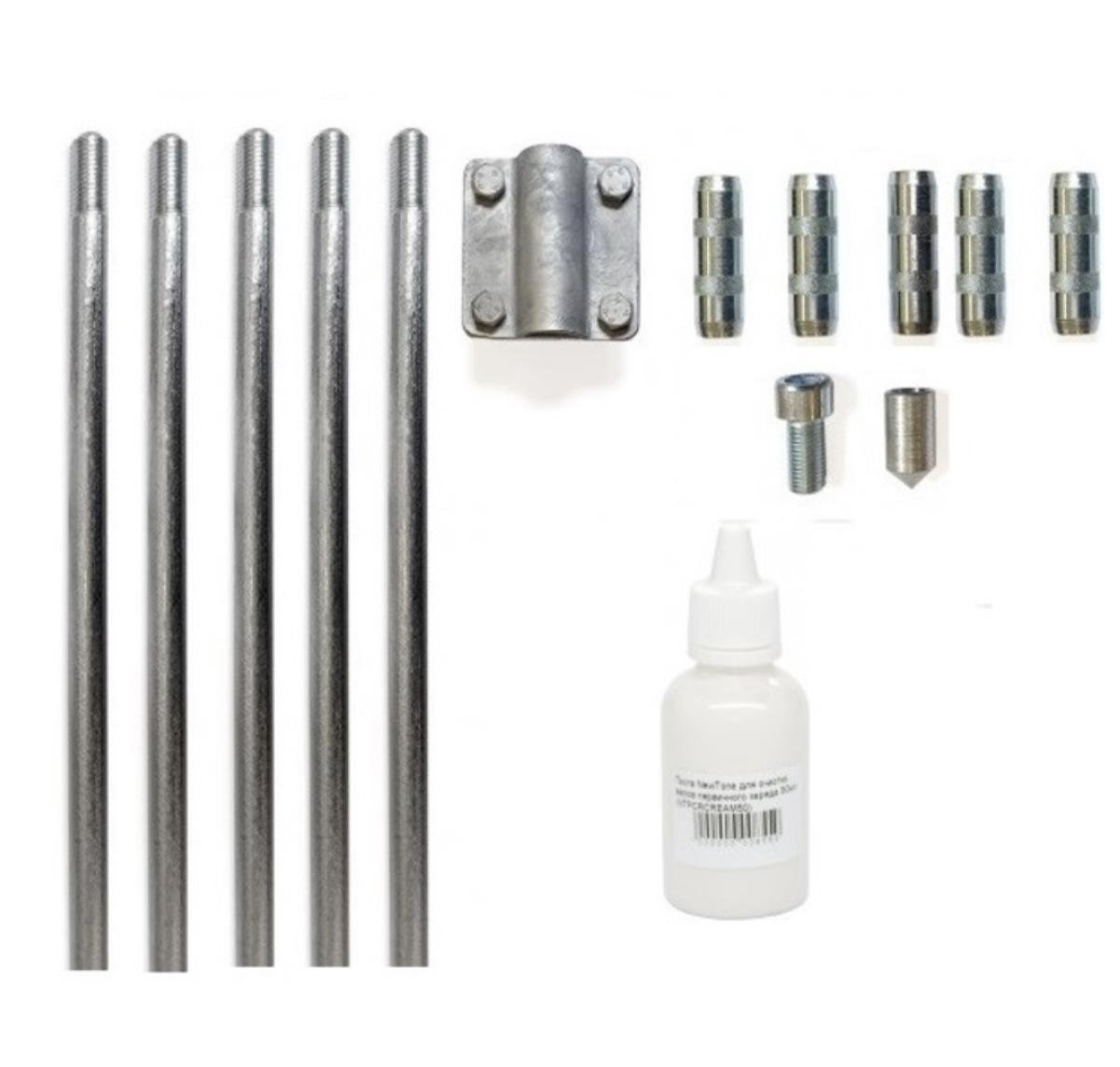 Комплект заземлення Self з гарячеоцинкованої сталі зі струмопровідною пастою 7,5 м (3050)