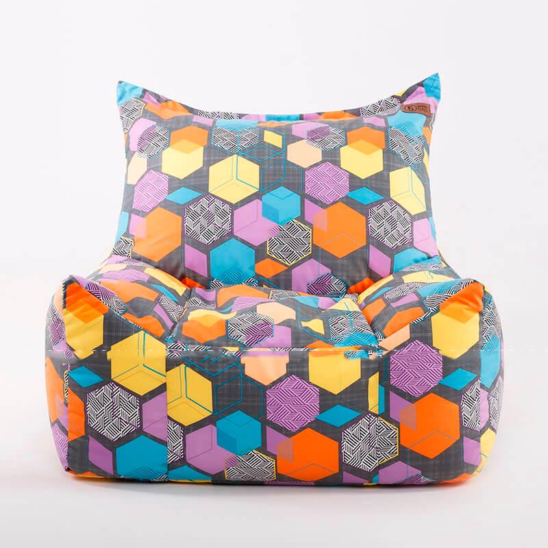 Кресло-мешок SanchoBAG Трон 75x110 см Велюр/Принт (kmt-1010-3-OS)