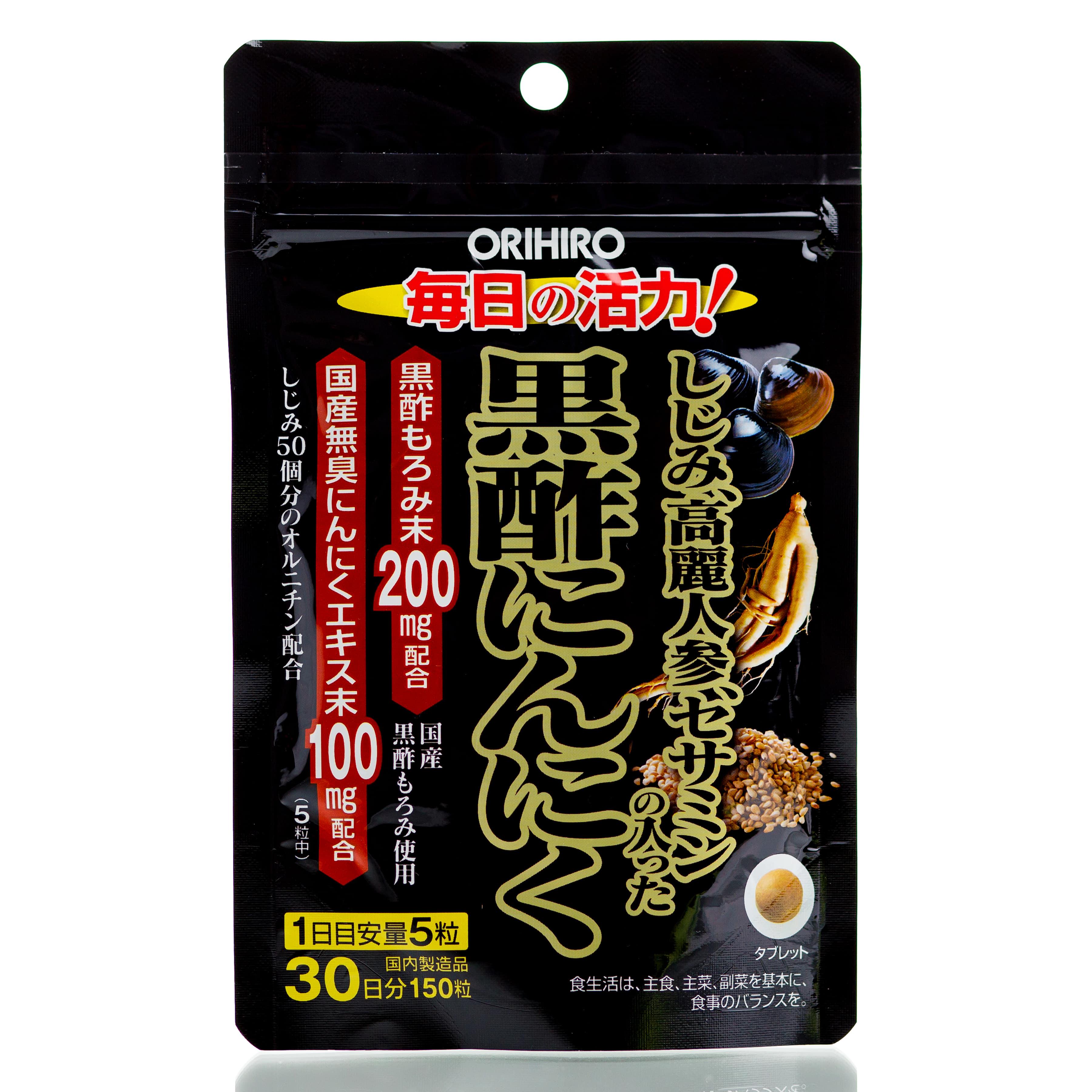 Женьшень Orihiro Ginseng орнитин и черный чеснок 30 дн. 150 шт.