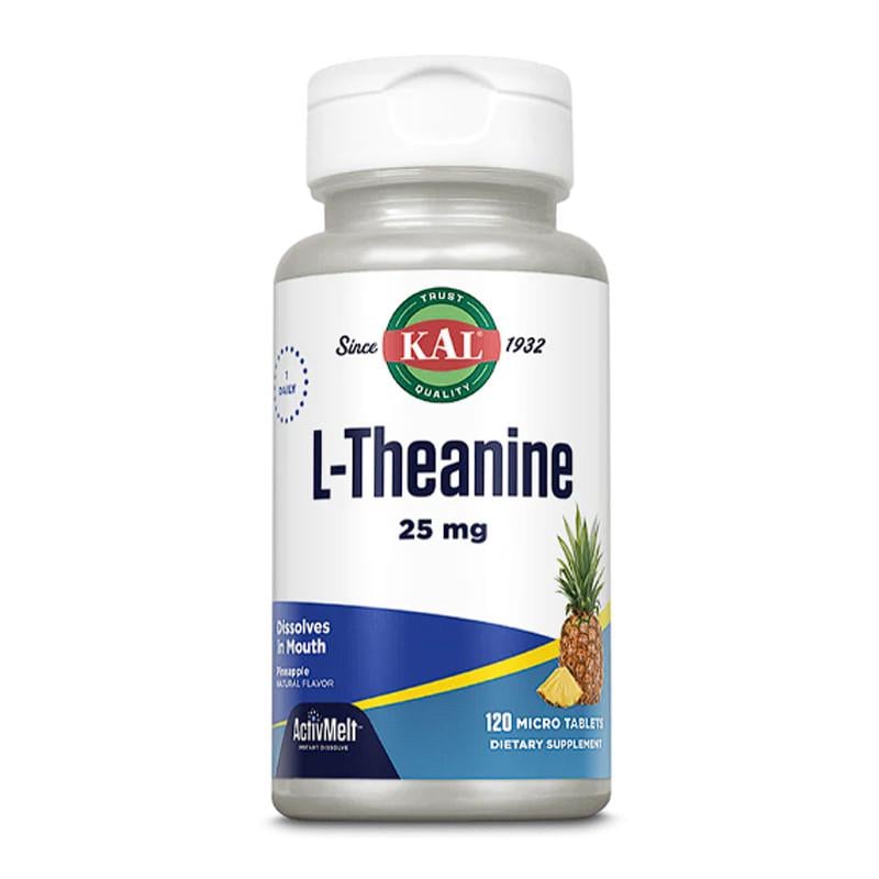 Теанін KAL L-Theanine 25 мг 120 micro капс. Ананас (20570-01)