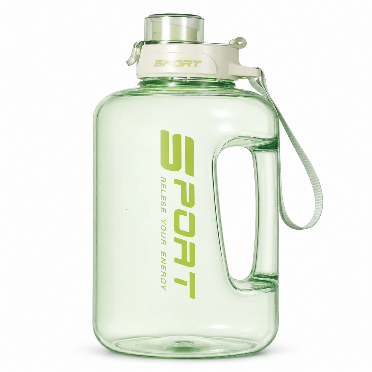 Бутылка спортивная для воды с трубочкой и ручкой BPA Free 1700 мл Нежный зелений (2977544722) Бутылка спортивная для воды с трубочкой и ручкой BPA Free 1700 мл Нежный зелений (2977544722)