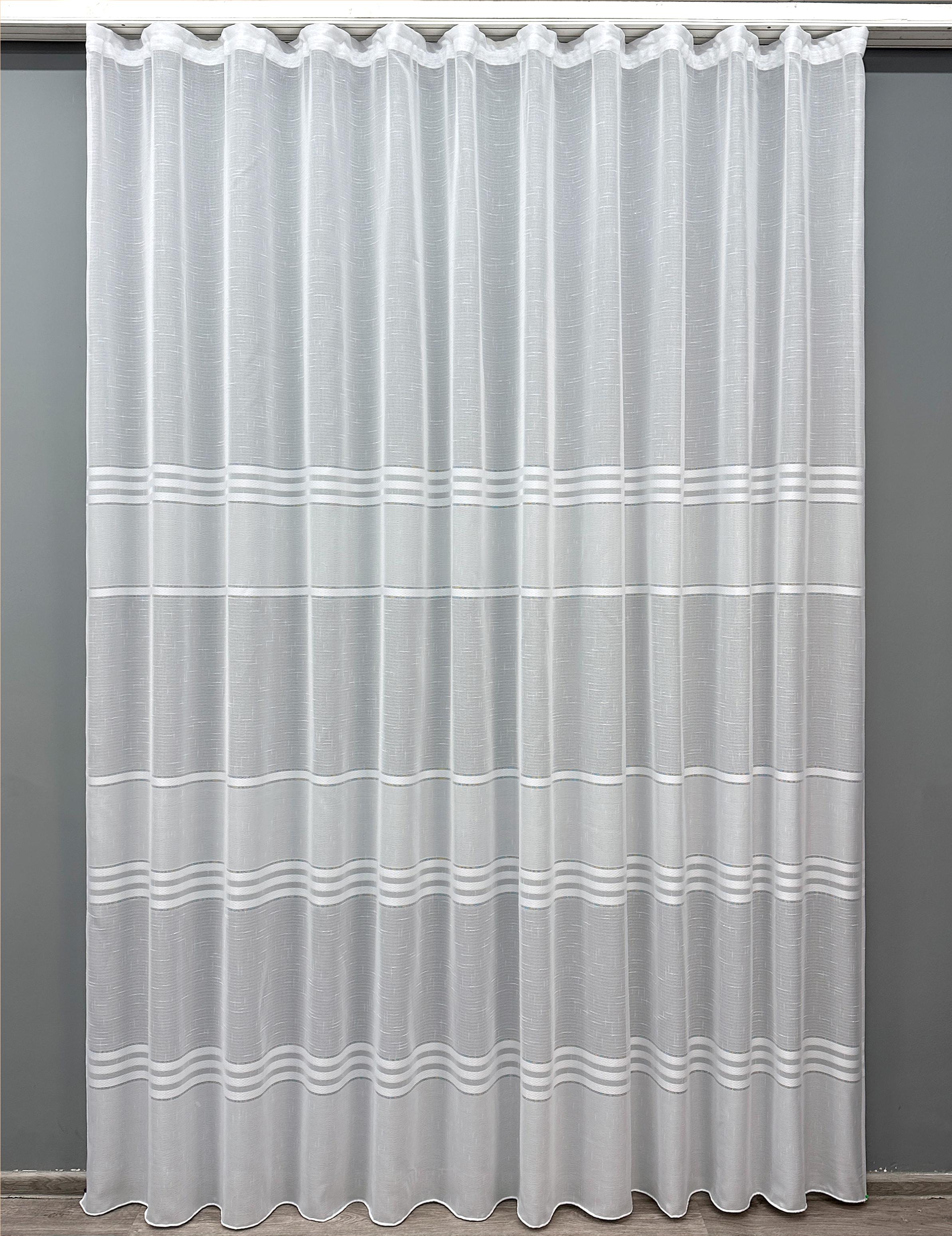 Тюль VR-Textil 1356т Мережка лен 300х270 см Белый (42-0081)