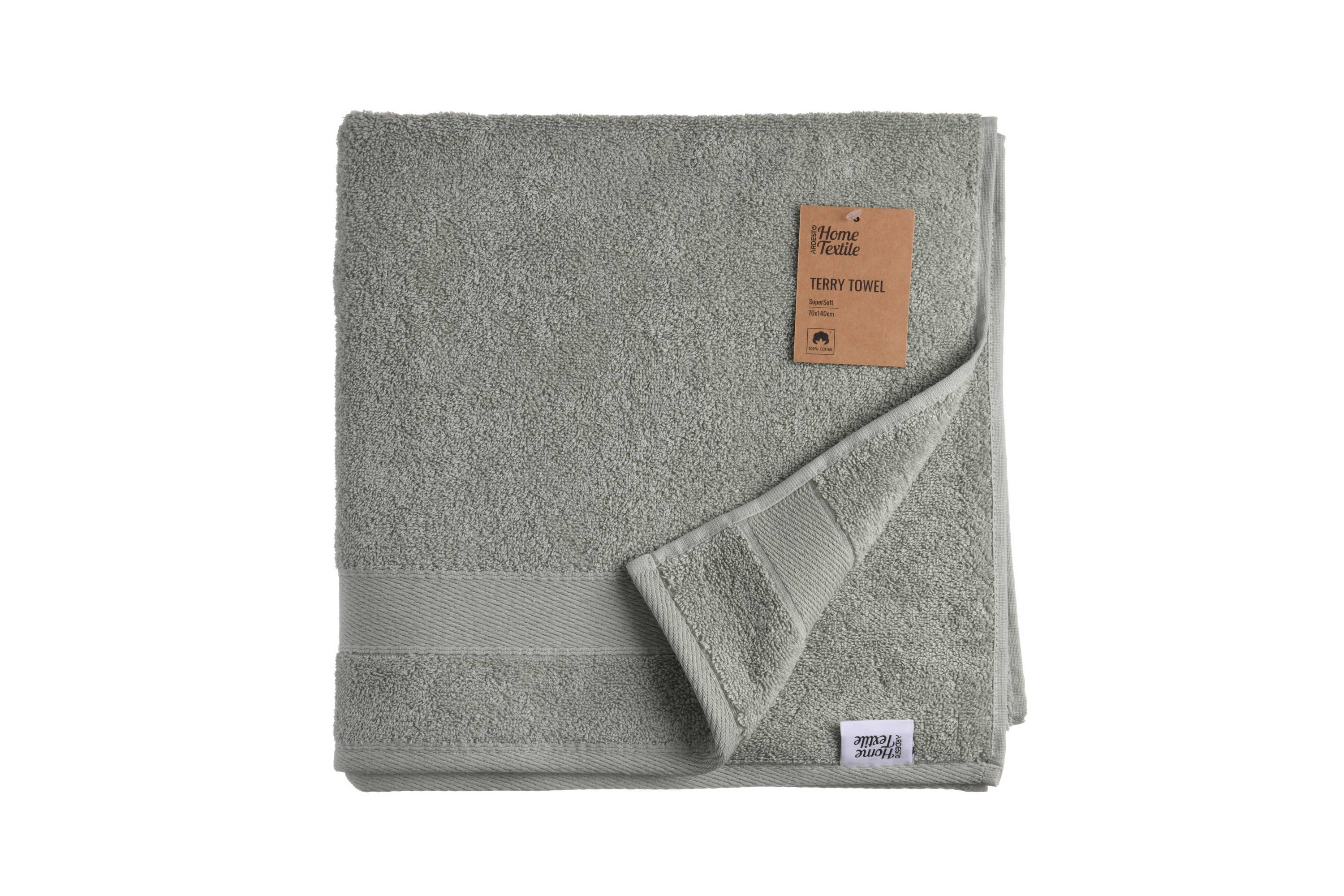 Полотенце махровое Ardesto SuperSoft 70х140 см Серо-зеленый (ART2270SS)