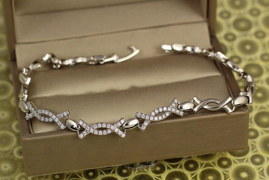 Браслет Xuping Jewelry Нью Йорк 19 см х 6 мм Серебристый (1995761133)