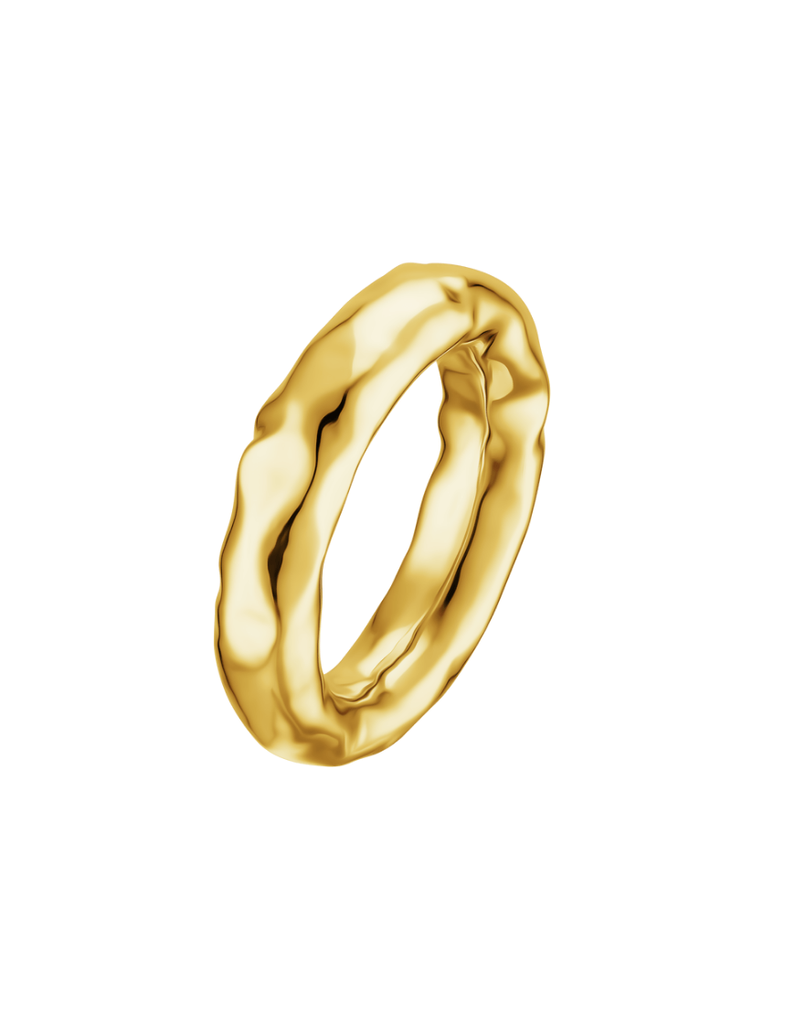 Каблучка Puffy RIMMART JEWELRY золота 17