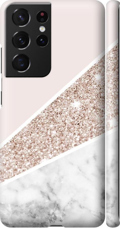 Чехол на Samsung Galaxy S21 Ultra (5G) Пастельный мрамор (4342m-2116-42517)