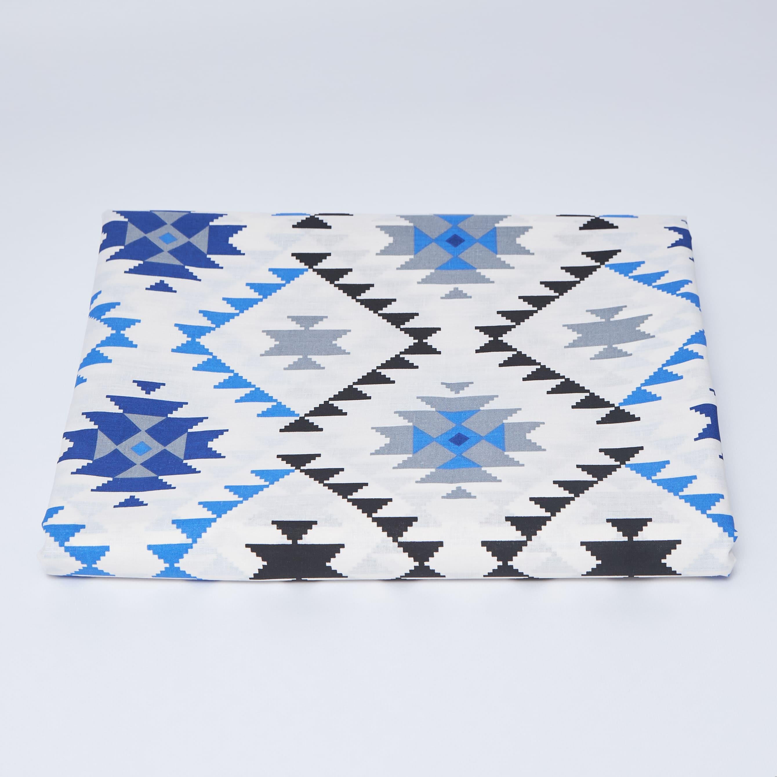 Простынь Moon&Star Blue Mosaic бязь Gold Lux 180х220 см (MS-860000122)