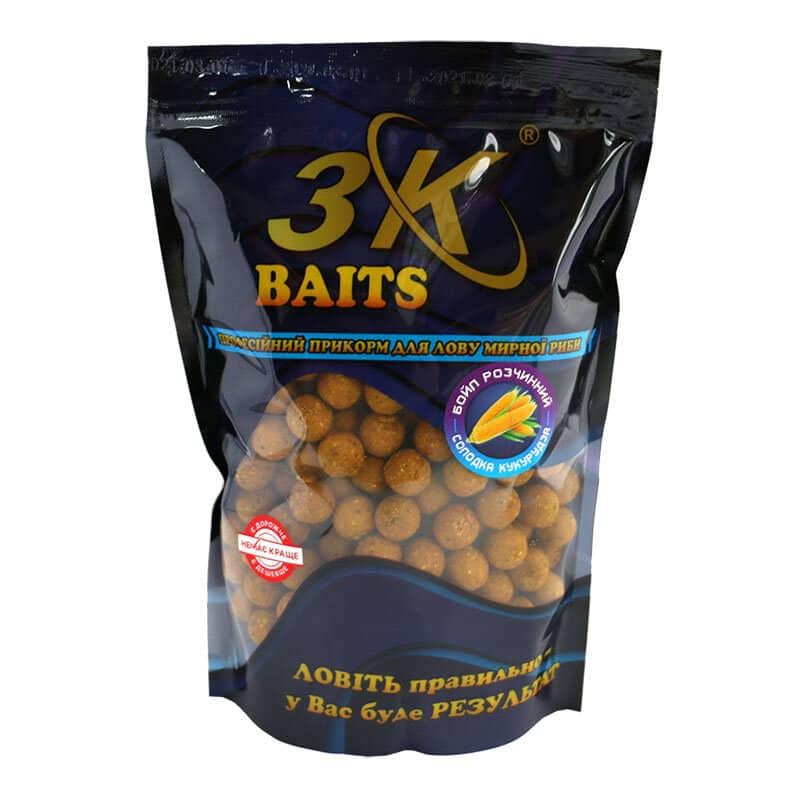 Бойл розчинний 3KBaits Солодка кукурудза 16 мм 800 г (3KB1208)