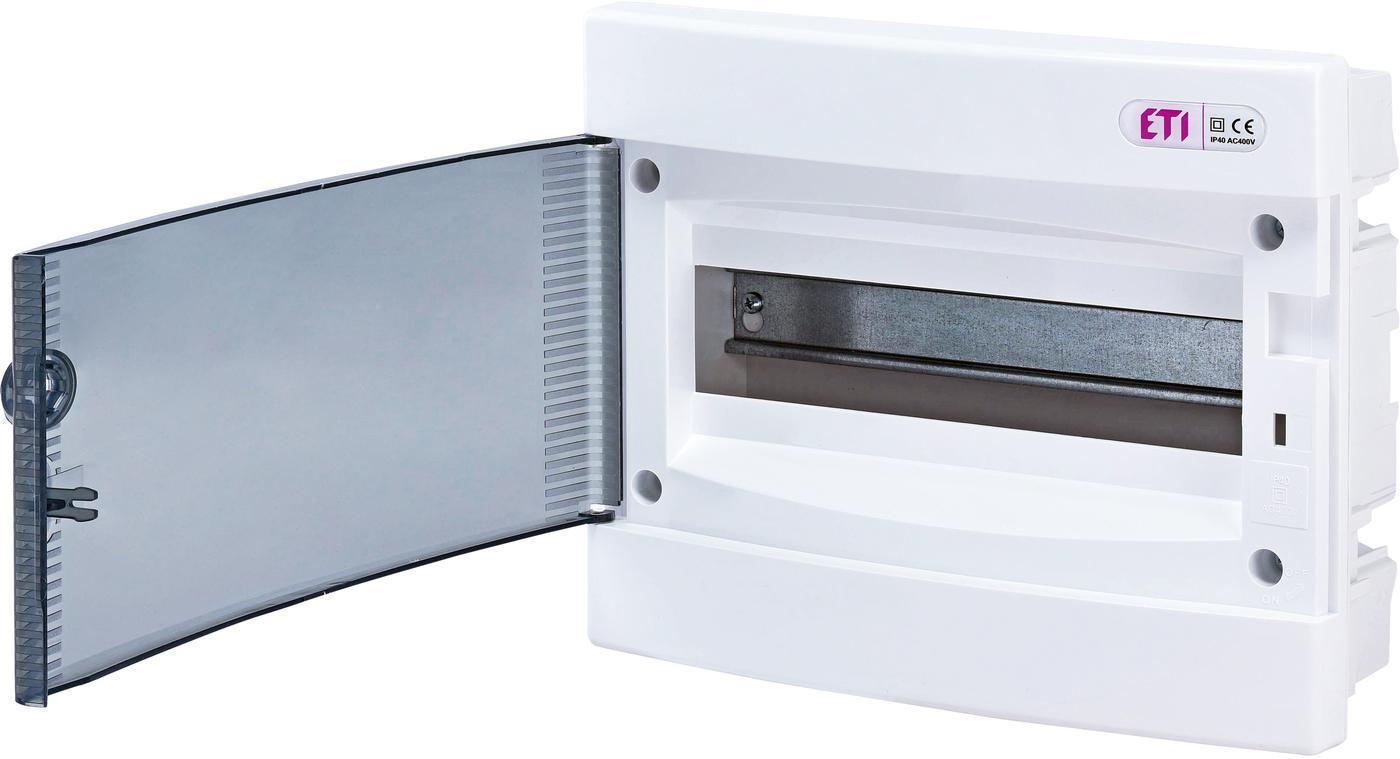 Щит розподільчий внутрішній ETI ECМ 12PT 12-модульний з прозорими дверцятами (1101011)