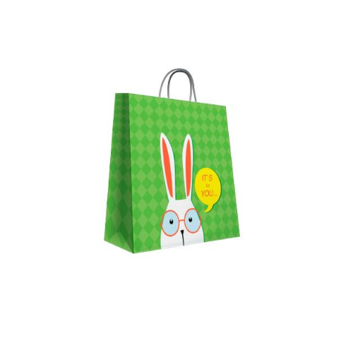 Пакет подарунковий ППМ свято з малюнком 5 шт. 150х210х80 мм Зелений з малюнком