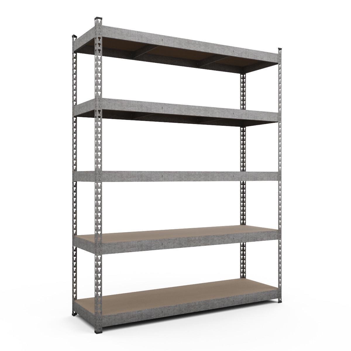 Стеллаж Меткас Титан ОД 300 кг/полку 5 полок ДСП оцинкованный металлический 3120x1600x500 мм (3DPanda-T312221605051)