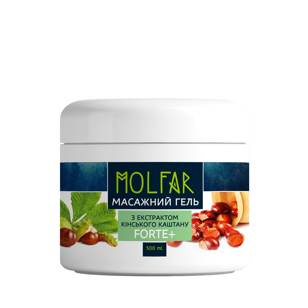 Массажный гель Jerelia с экстрактом конского каштана FORTE + 500 мл (11022)