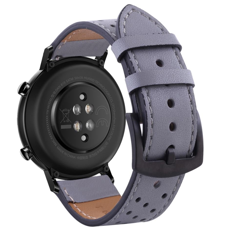 Ремешок кожаный Classico для Huawei Watch GT 2 42 мм Grey (20630) - фото 1 Ремешок кожаный Classico для Huawei Watch GT 2 42 мм Grey (20630) - фото 1
