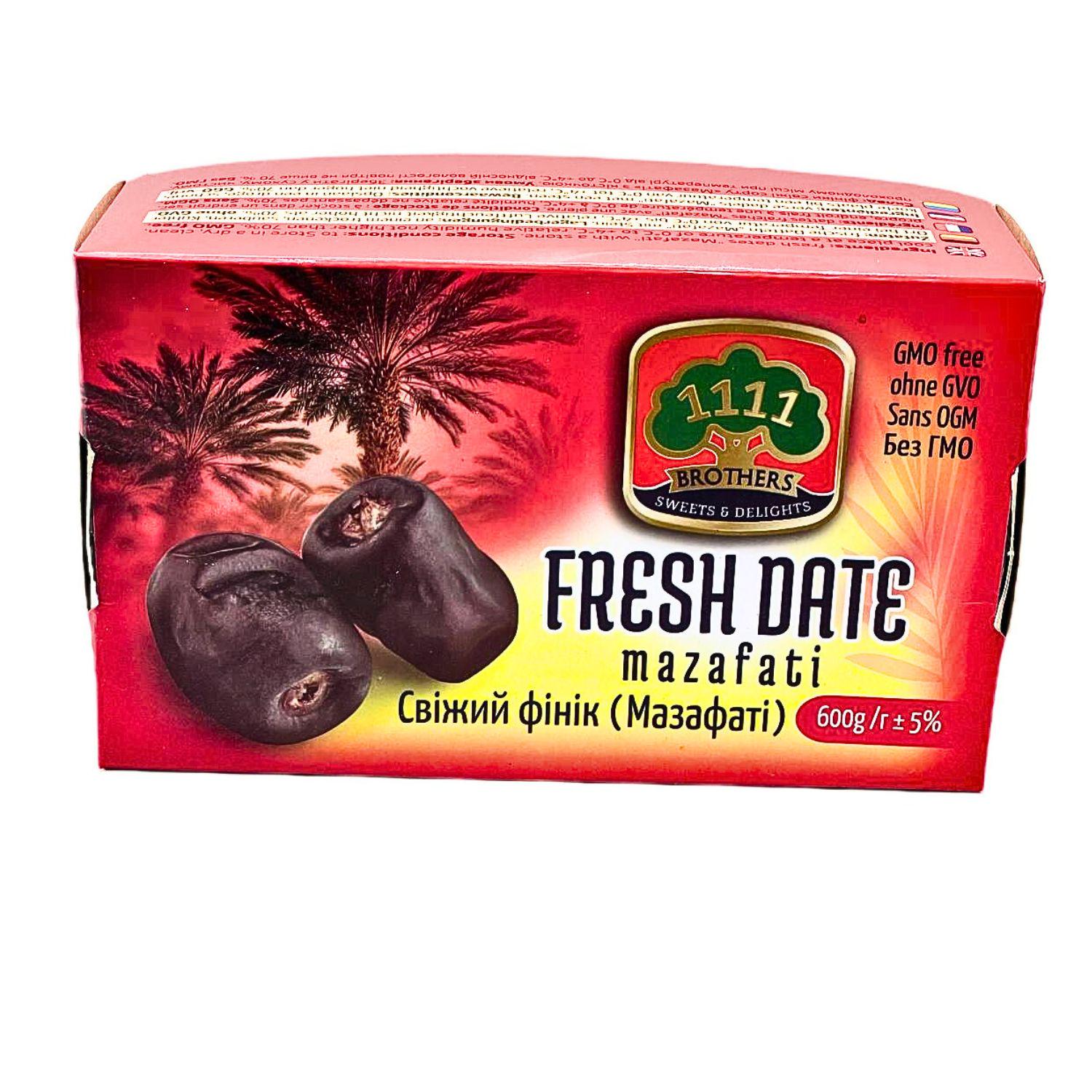 Фініки мазафаті 1111 преміум натуральні без цукру 600 г (Dates-1111-600)
