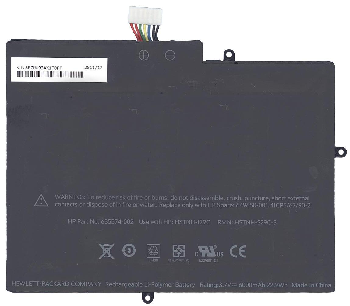 Аккумулятор для планшета HP HSTNH-I29C Touchpad 3,7V 6000 mAh Black