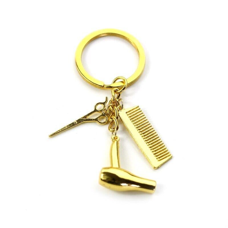 Брелок набір перукаря ДенІС professional ножиці/гребінець/фен Золотий (1453071750)