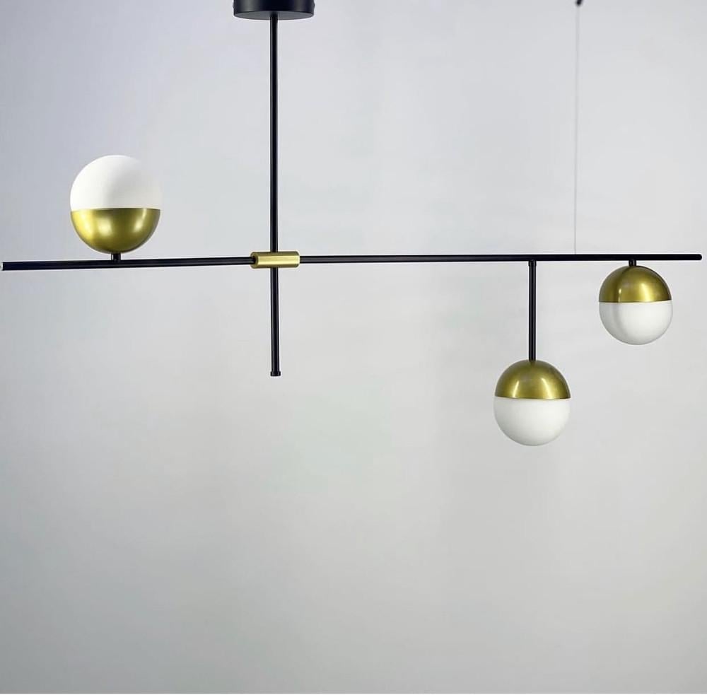 Люстра удлиненная подвесная на три белых плафона (Y 8856-3)