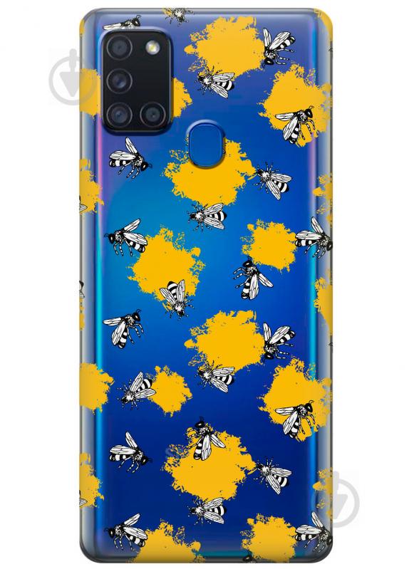 Силиконовый чехол iSwag для Samsung Galaxy A21s Пчелы (KS2777)