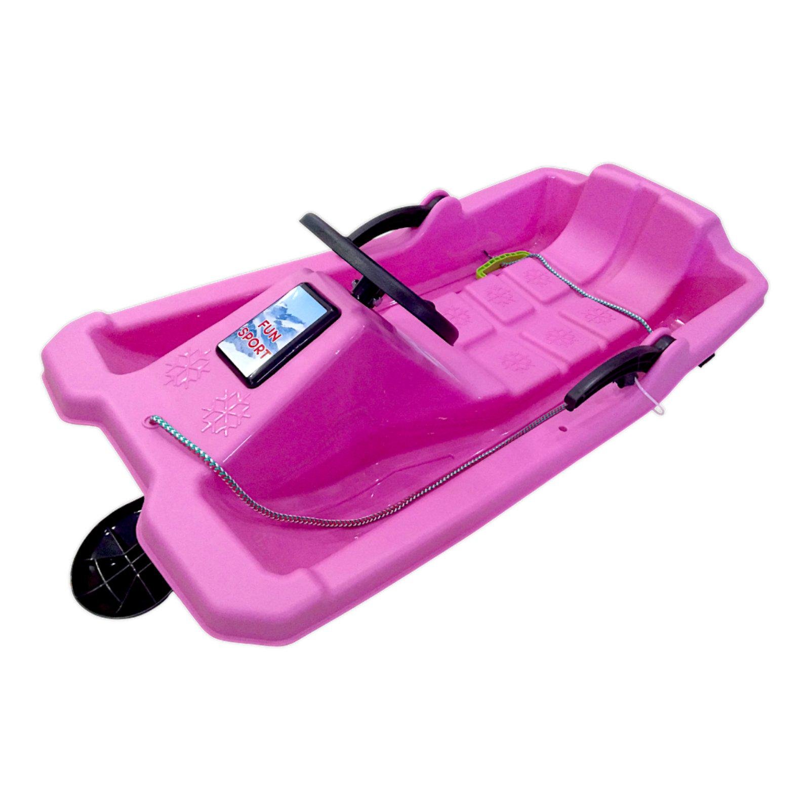Санки с рулем Marmat Niko Розовый (15929)