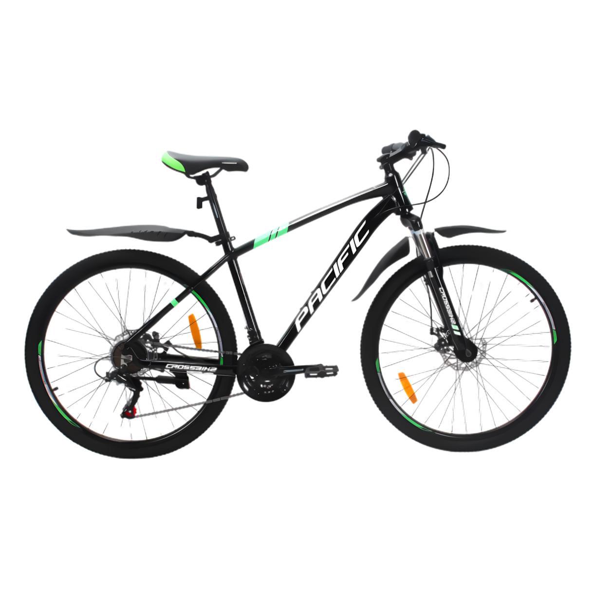 Велосипед Crossbike Pacific 2025 27,5" 17" Чорний/Зелений (286)