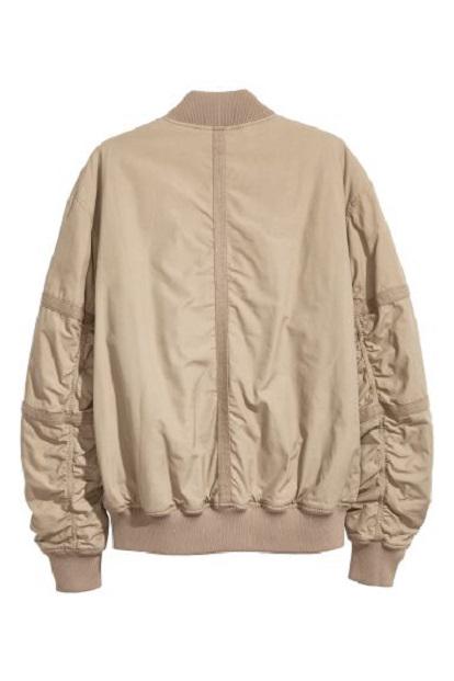 Бомбер H&M M Светло-бежевый (812449549) - фото 3 Бомбер H&M M Светло-бежевый (812449549) - фото 3