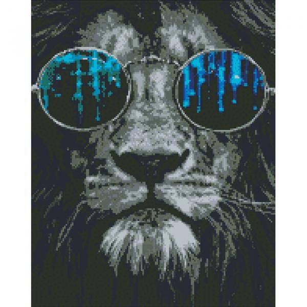 Алмазная мозаика Идейка Животные Лев Нео 40х50 см холст на подрамнике (АМ6014-mt)