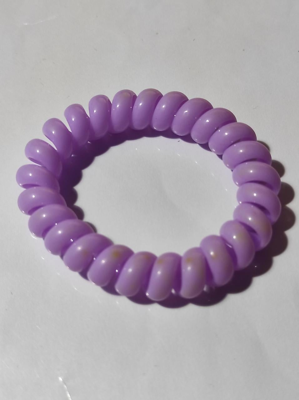 Резинка Спираль толстая 5,5 см глянцевая Лавандовый (K7-4-1728-Л)