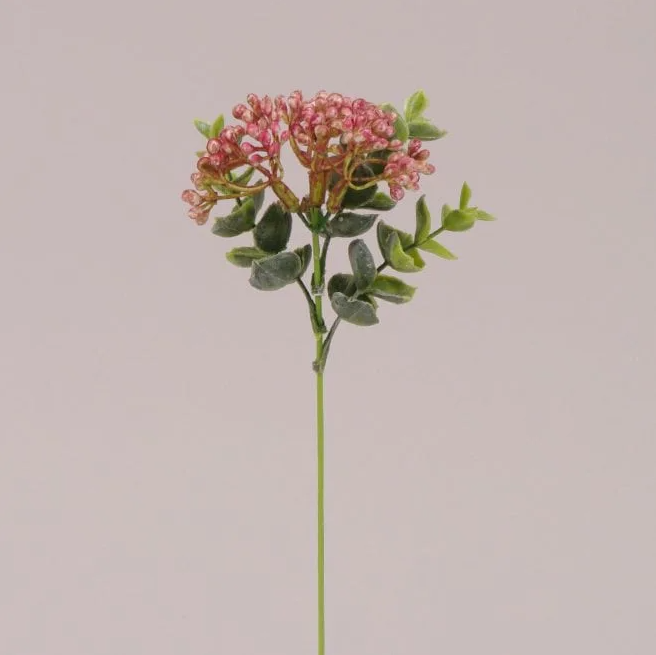 Веточка декоративная Flora с светло-розовым цветом 12 шт. (72633)
