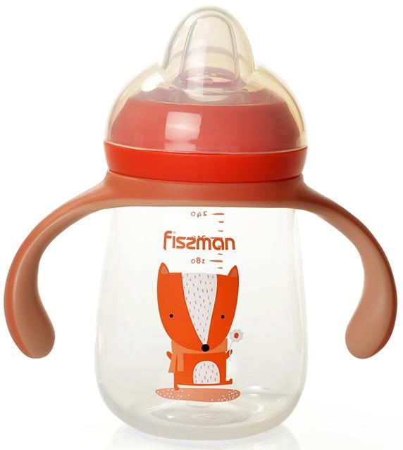 Бутылочка детская для кормления Fissman Babies Хитрый лис 260 мл с ручками (FN-6907)