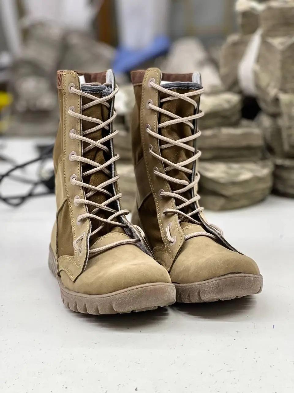 Берцы кожаные р. 40 Койот (40697) - фото 4