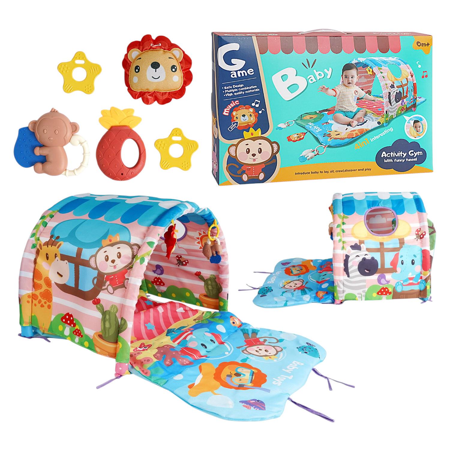 Развивающий коврик 4в1 с туннелем и игровыми элементами 918-002 (OR00001330) - фото 3 Развивающий коврик 4в1 с туннелем и игровыми элементами 918-002 (OR00001330) - фото 3