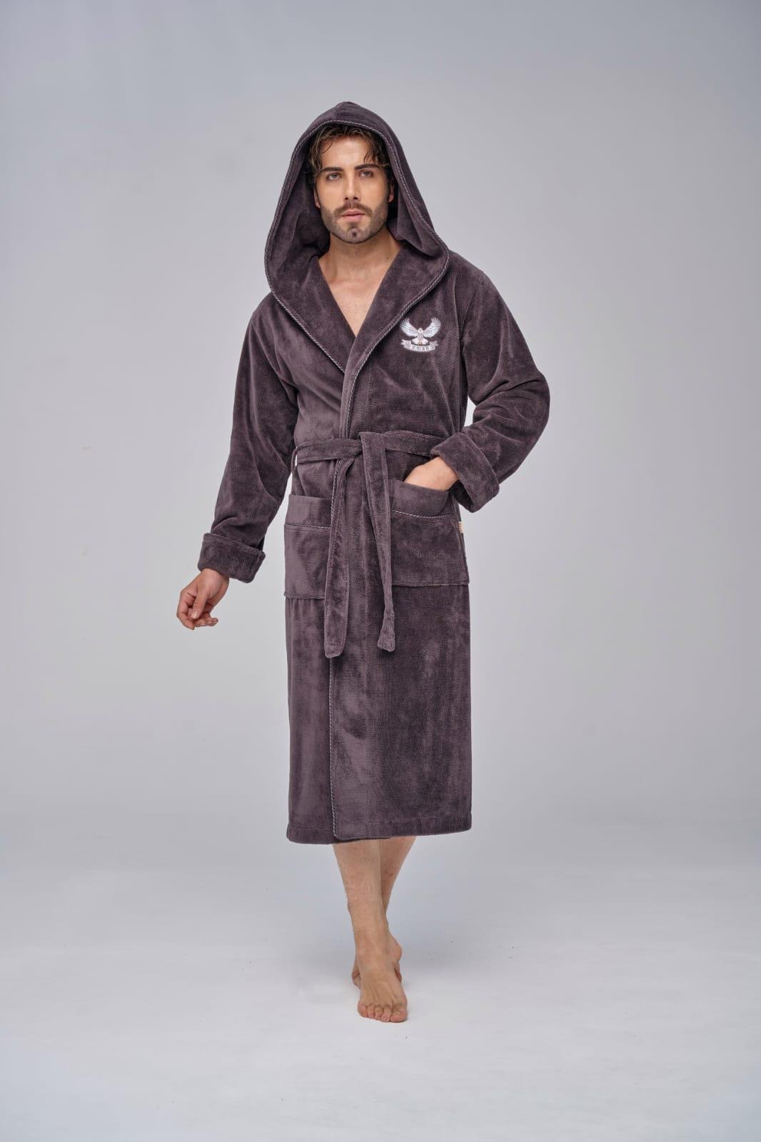 Халат мужской Nusa 1520 хлопок/бамбук kahve XXXL Коричневый (2000022283319)