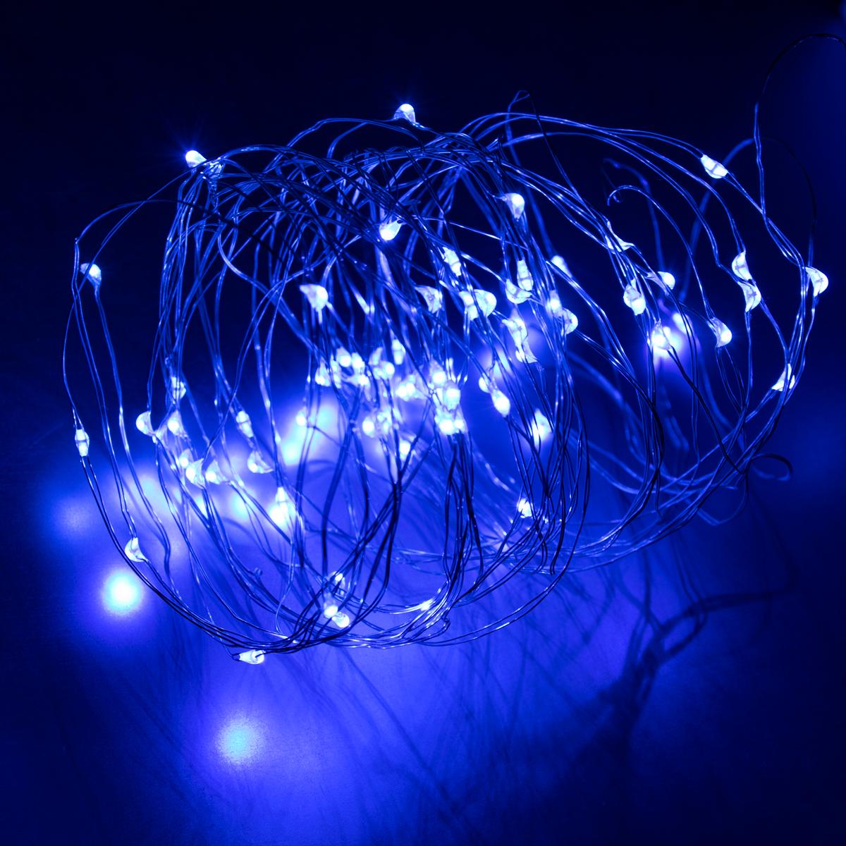 LED гирлянда капля росы AJ-1041 005В Синя 75LED 10,4 м (1008970-Blue)