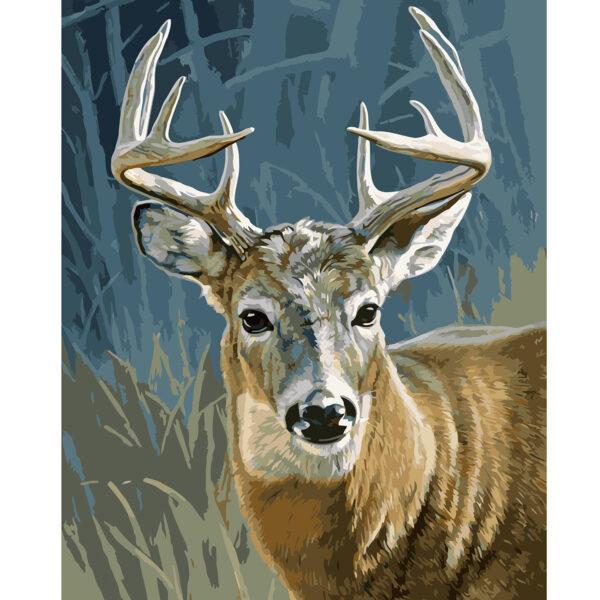 Набор для росписи по номерам Strateg Олень 40х50 см (VA-2797-mt)